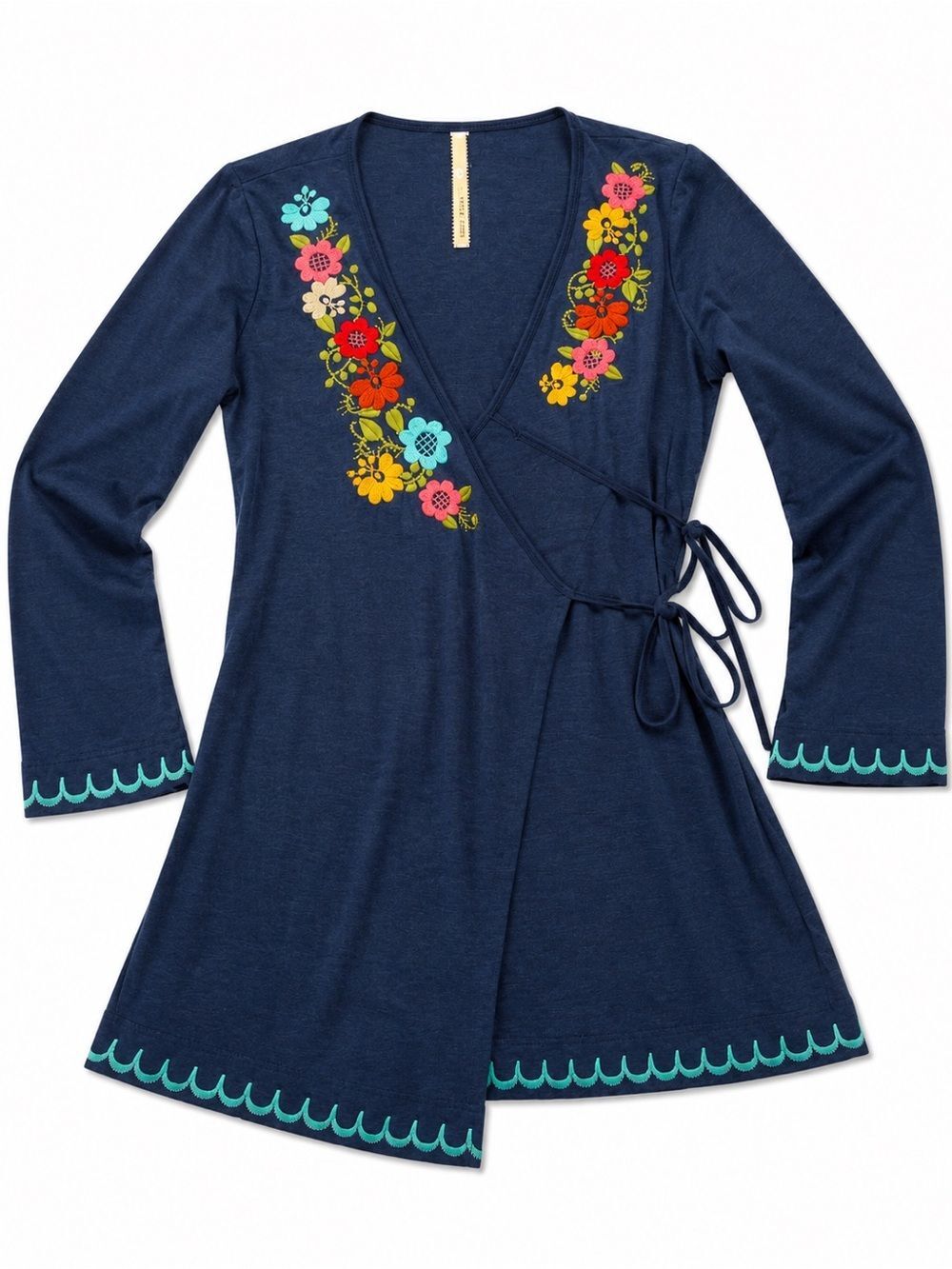 Uncle Frank Embroidered Wrap Dress | Women’s Large